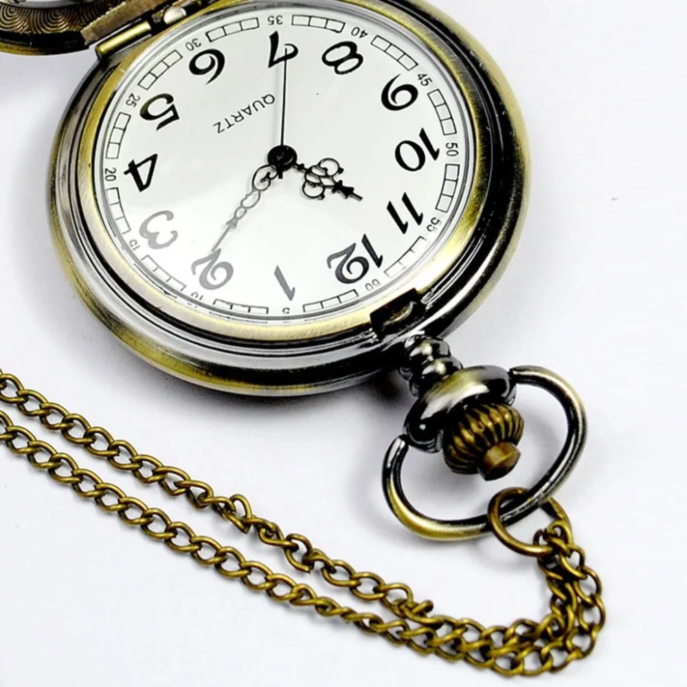 Бронзовый Париж Эйфелева башня Дизайнер кварцевые карманные часы повседневное брелок часы цепочки и ожерелья подвеска с цепочкой для
