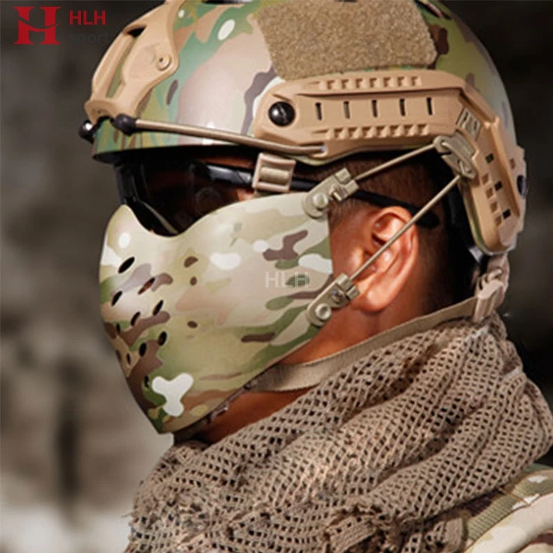 Hlhsport новые сетчатые маска тактический щитки страйкбол Охоты Военная вечерние фильм Camo призрак Боевая маска
