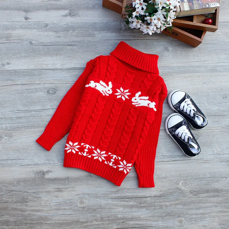 

Autumn Spring Baby Girls Boys Clothes Pullover Christmas Knitted Sweater Kids Long Sleeve Casual Warm Sweaters Baby Clothes 3-6T