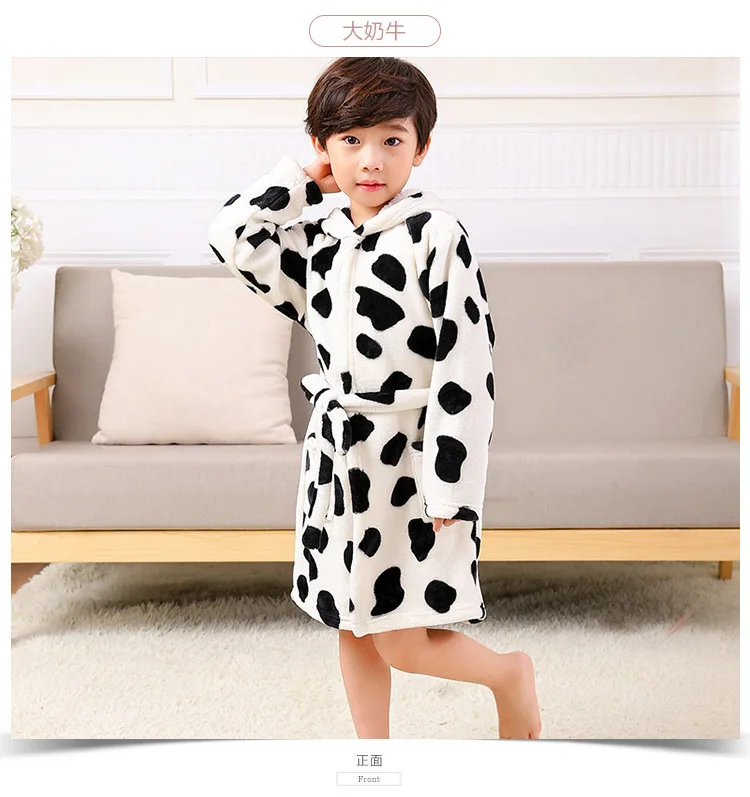 best Sleepwear & Robes Children Flannel Bathrobes Nightwear 2022 Fashion Children Pajamas Hooded Bathrobe Soft Bath Robe Cute Girls Robe Cartoon Gown designer nightgowns