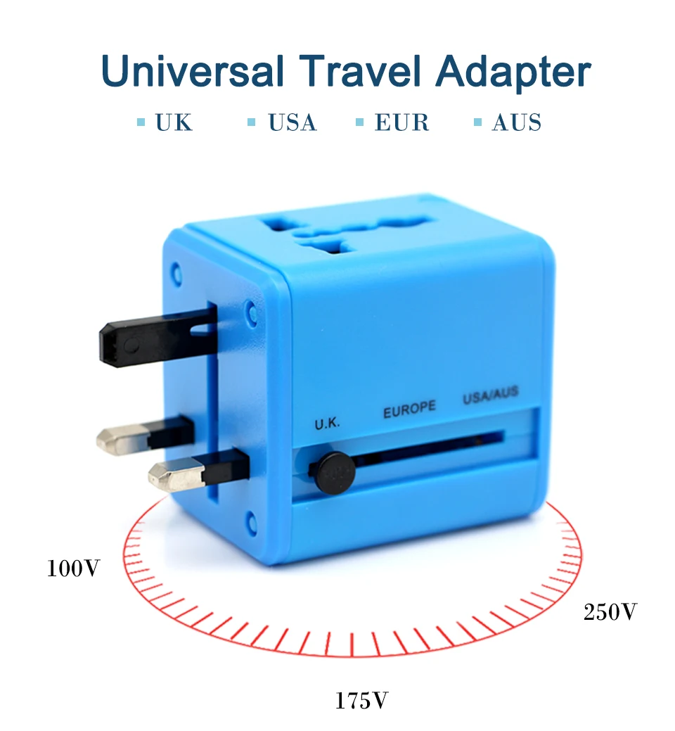 New Electric Plug Adaptor Universal UK US AU EU AC Power Socket Plug Travel Charger Adapter Converter Dual USB Fast Charging (1)