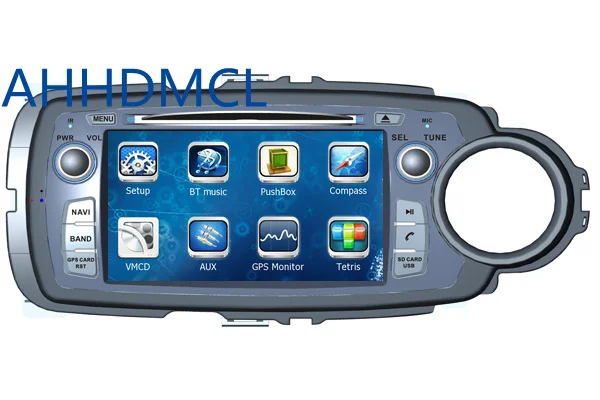 Excellent AHHDMCL Car Multimedia Player DVD Stereo Audio Navigation For Toyota Yaris 2011 2012 2013 2014 2015 2016 2017 Right Hand Drive 1