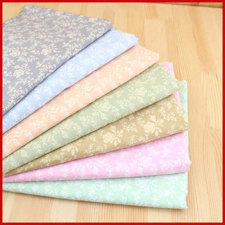 SMTA Cotton fabric the cloth Patchwork Fabrics by the meter Clothing for furniture Antique rose sticky twill