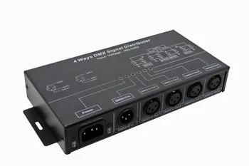 

DMX124 DMX512 amplifier Splitter DMX signal repeater 4CH 4 output ports DMX signal distributor AC110V 220V