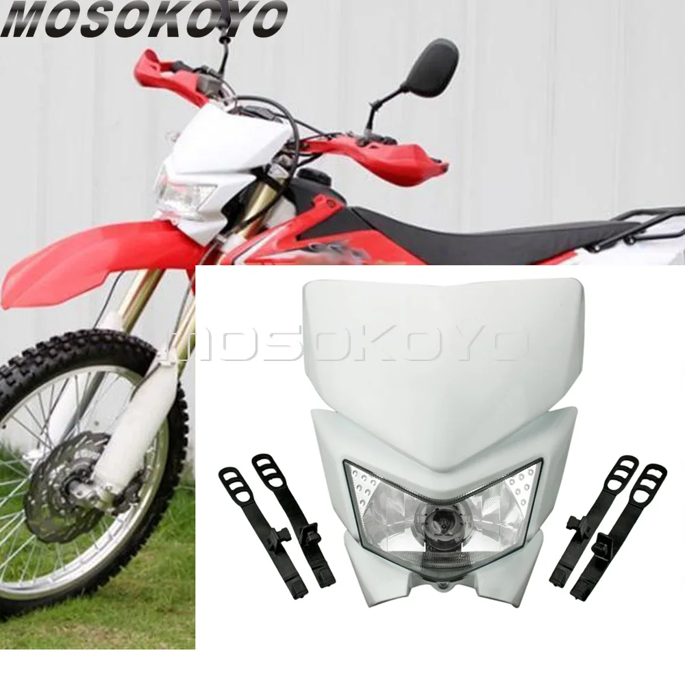 Фара мотоцикла обтекатель внедорожных мотокроссов эндуро фара для Kawasaki Yamaha Honda WR 450 250 YZ TTR KLX KX