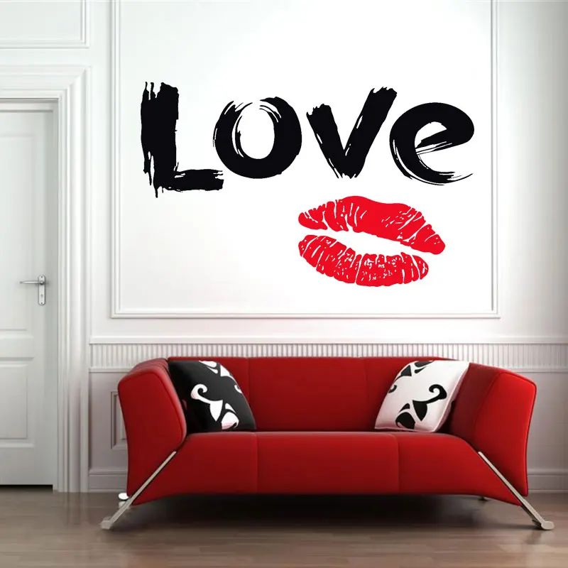 

Lips, Kiss, Crooked Lips, Lipstick,Beauty Salon Wall Decal Window Vinyl Sticker DIY Handmade LOVE Wallpaper 3071