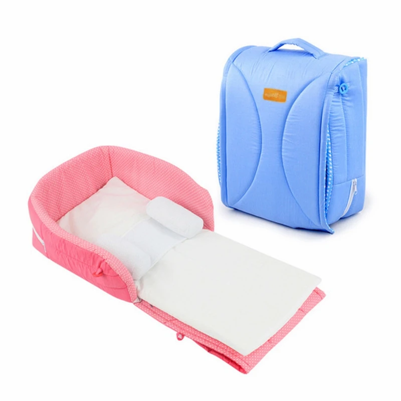 

0-6M Newborn Baby Portable Bed Bag Foldable Travel Crib Carry-on Nest Bed Diaper Bag Bed for Baby Infant Sleeping Bed Kid Cradle