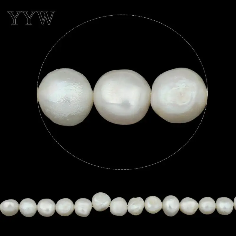 

14.5Inch women necklace jewelry natural Cultured Baroque Freshwater Pearl Beads white Grade A 11-12mm pearls wholesale