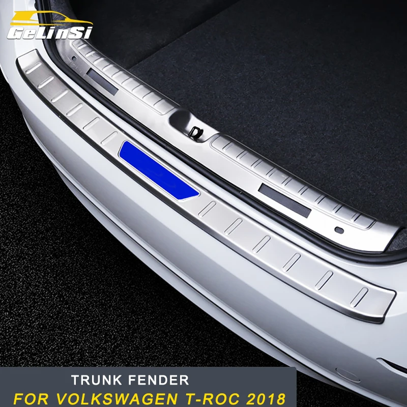 

GELINSI Stainless Steel Rear Trunk Pad Fender Car Accessories For Volkswagen Arteon Accessories Rear Bumper Foot Plate