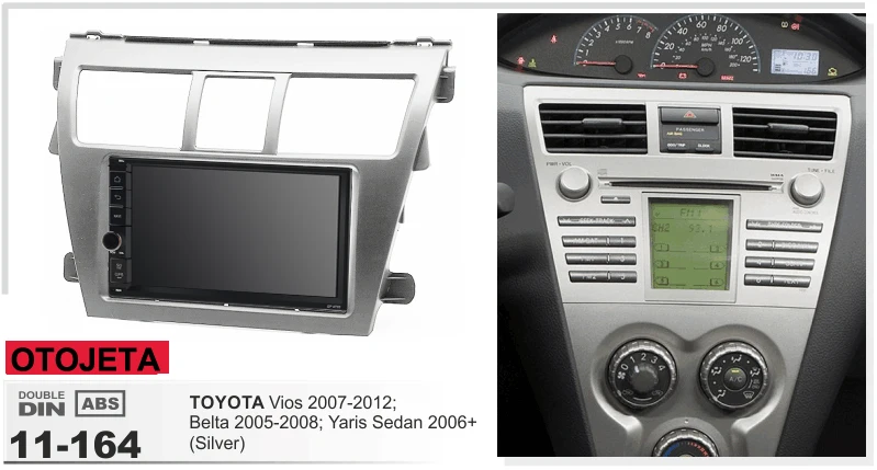 

Fit for toyota vios belta yaris sedan silver aquad core android 8.1 frame plus car radio stereo head units tape recorder gps