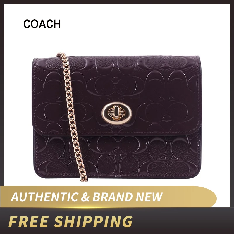 

Coach F31440 Bowery Signature Debossed Patent Leather Crossbody Handbag