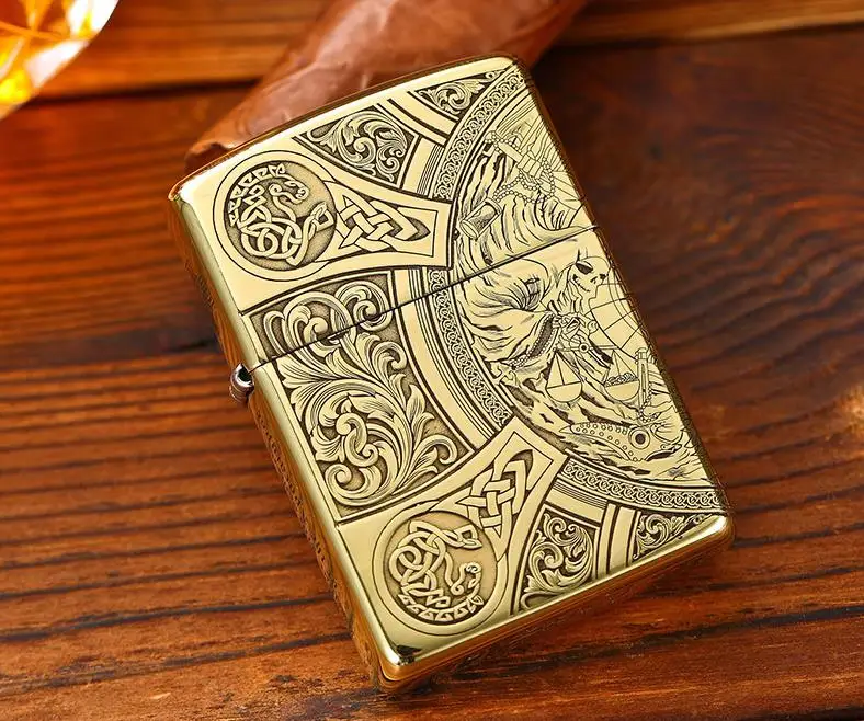 

Wind pure copper kerosene lighter armor revelation men four horsemen lighter kerosene gift