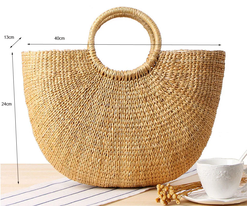 straw beach bag with tassels