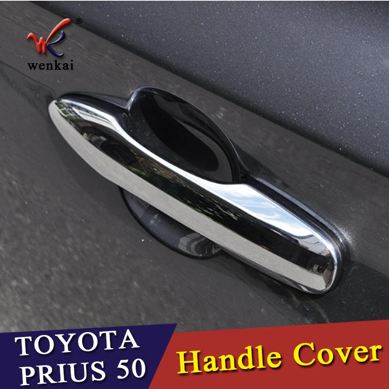 Автомобильные аксессуары для Toyota Prius Phv 50 XW50 ZVW50 Автомобильная боковая дверная ручка Накладка полоса литья Abs хром 4 шт