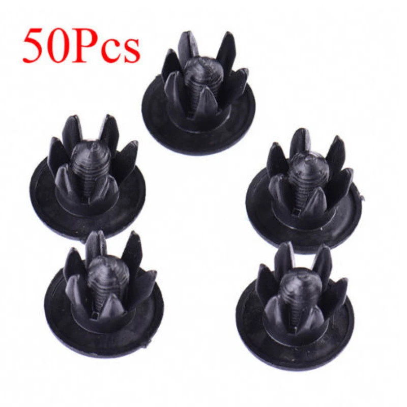 

50Pcs/Set 10mm Dia Hole Fastener Rivet Retainer Push Engine Cover Fender Car Door Trim Panel Auto Fasteners Clips