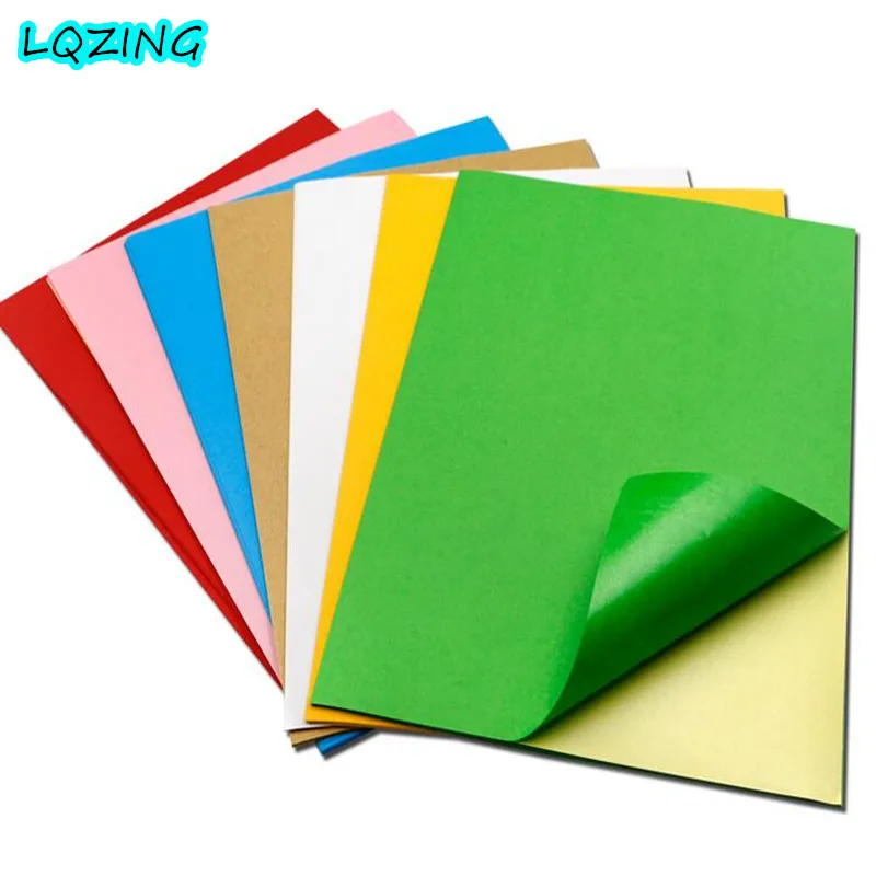 

30pcs Color Self-adhesive Sticker A4 size Label paper Laser inkjet printing Students Children Pattern DIY Party Paper Decor