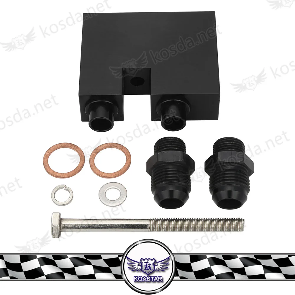 

For N54 135i 335i BK Oil Filter Plate Adapter For BMW Oil Cooler Fitting AN10