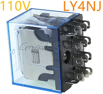 

1pcs LY4NJ 110V AC DC Power Relay HH64P LY4N-J Miniature Relay 4PDT 4NO 4NC 14 Pins 10A