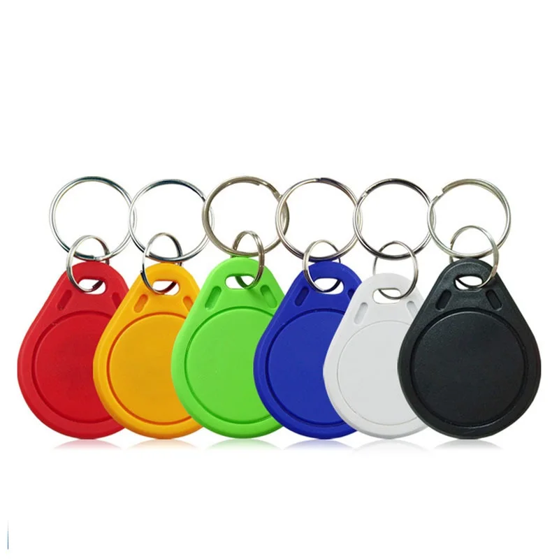 

500Pcs Keyfobs Tags 1K S50 MF1 RFID 13.56MHz Access Control RFID Key Token Keychain ABS Waterproof Support custom