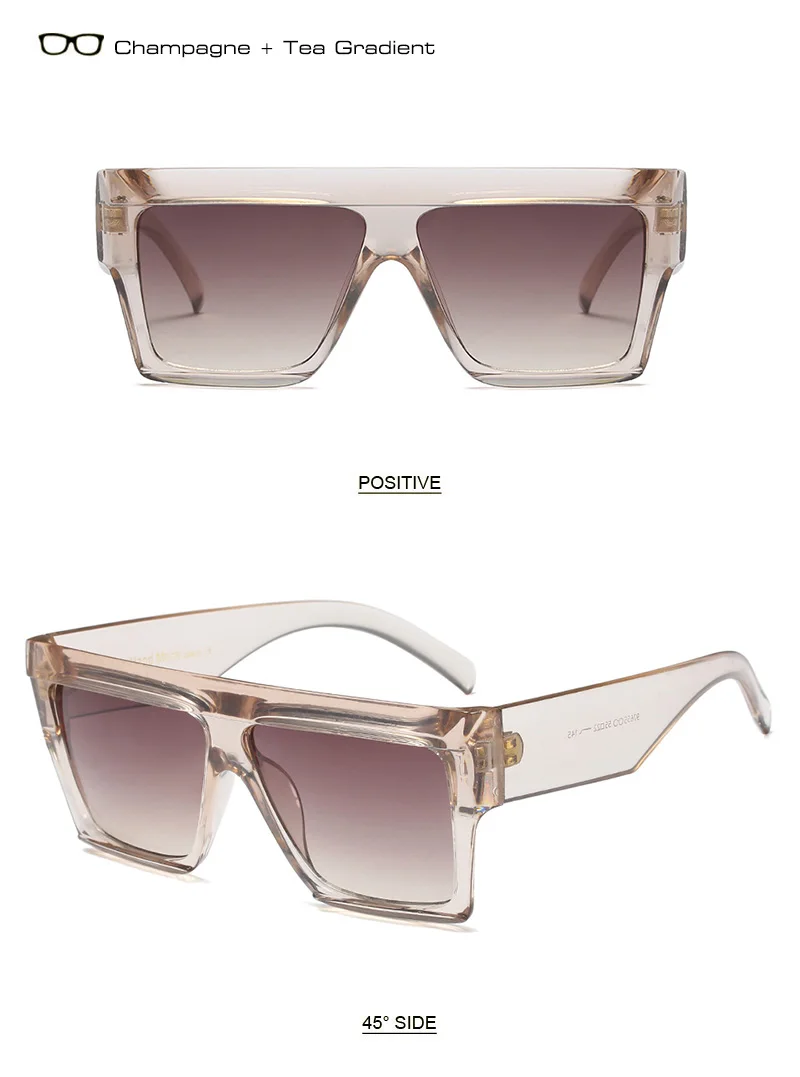 SHAUNA Enhanced Металлическая петля негабаритных Квадратные Солнцезащитные очки Для женщин Брендовая дизайнерская обувь ретро Для мужчин