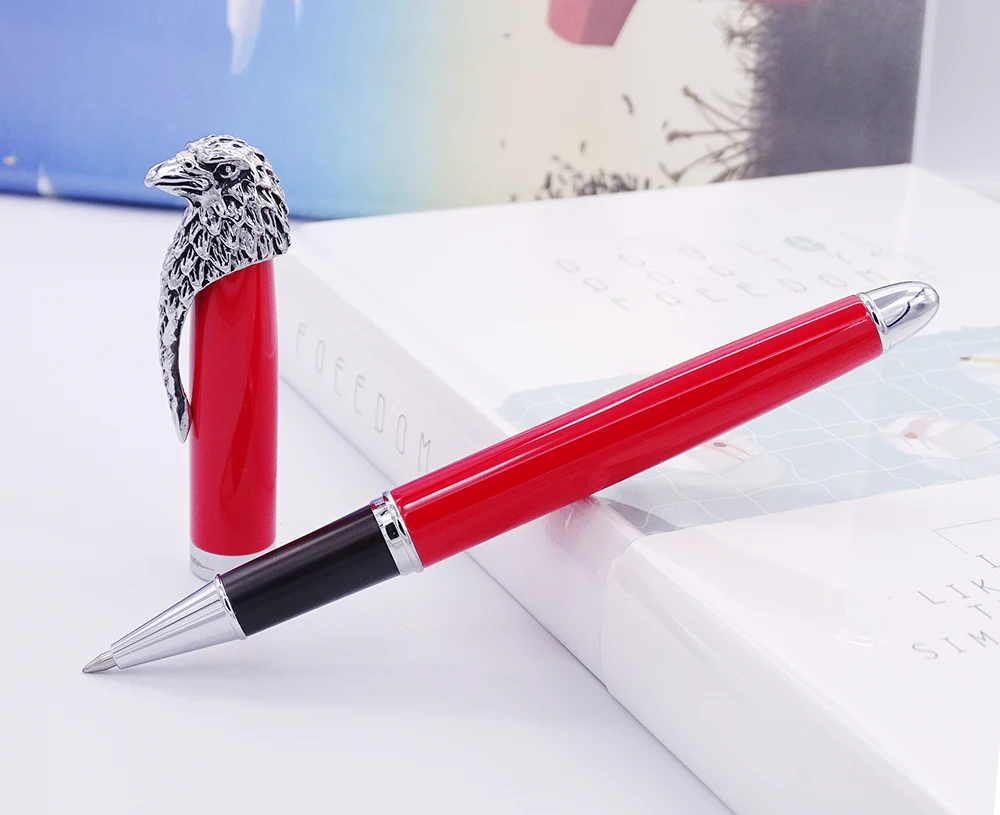 

Fuliwen Owl Rollerball Pen Eagle Head Clip with Smooth Refill , Unique Style Vivid Red Collection Gift Pen for Office Business