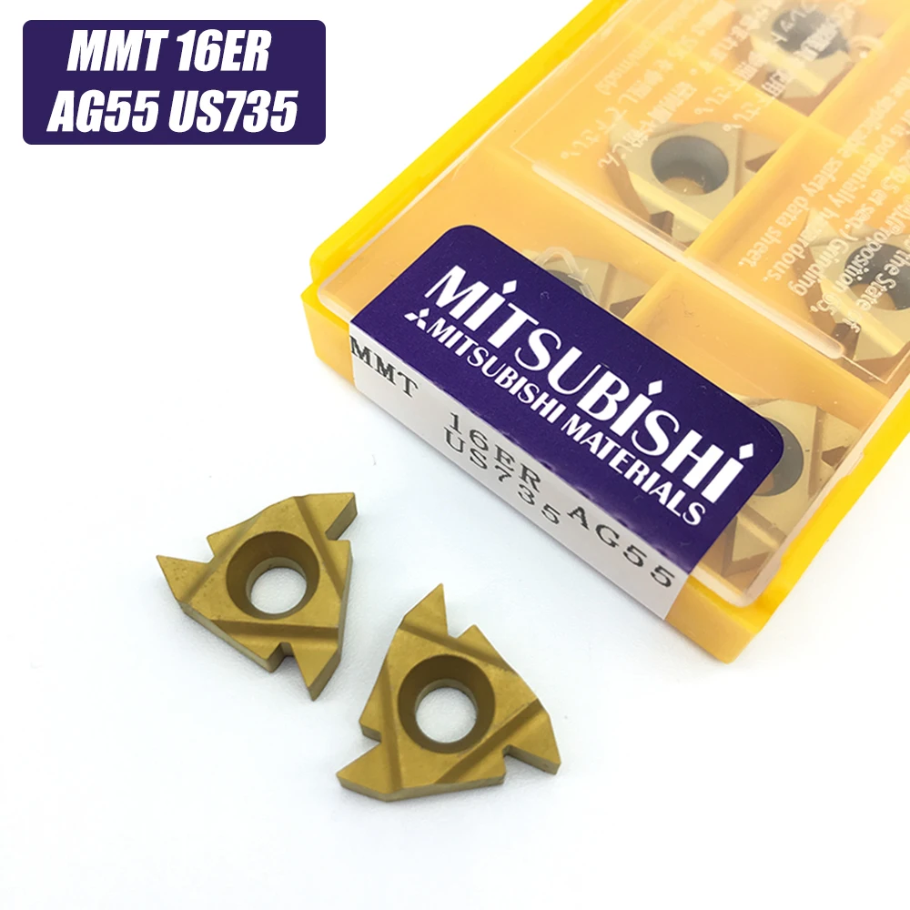 

20pcs MMT 16ER AG55 US735 Thread Turning Tools Carbide Insert Lathe Cutter Tool turning inserts Cutting Tools CNC 16ERAG55