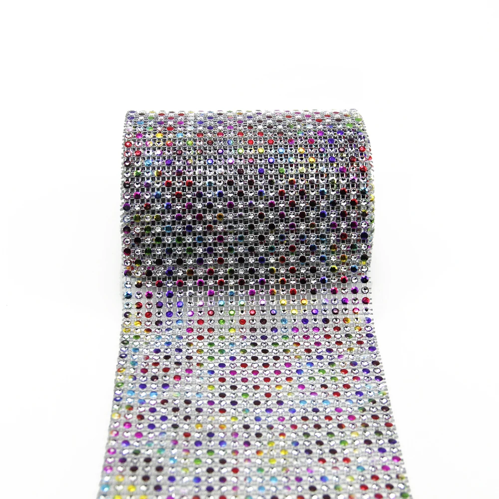 1Y9749 Width120mm Width120mm plastic rhinestone mesh trimming sew on mesh trim Wedding