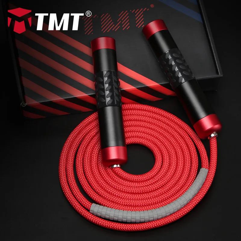 

TMT Weighted Jump Battle Rope Crossfit Aluminum Alloy Handle for Fitness Boxing Training Adjustable Heavy Wire Speed Skipping 3m