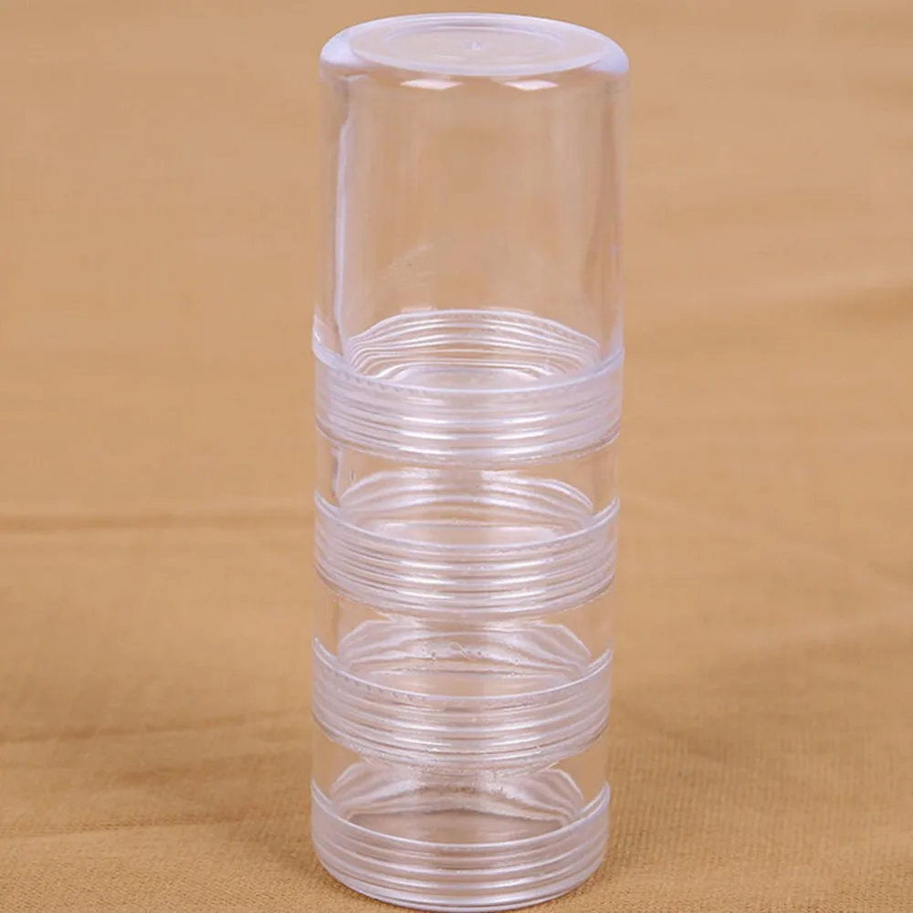 4 Layers Clear Cosmetic Container Portable Makeup Storage Make Up Case