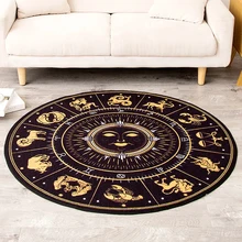 Модный Круглый ковер с рисунком созвездия, нескользящий дышащий ковер для гостиной, спальни, домашний декоратор, коврик для пола