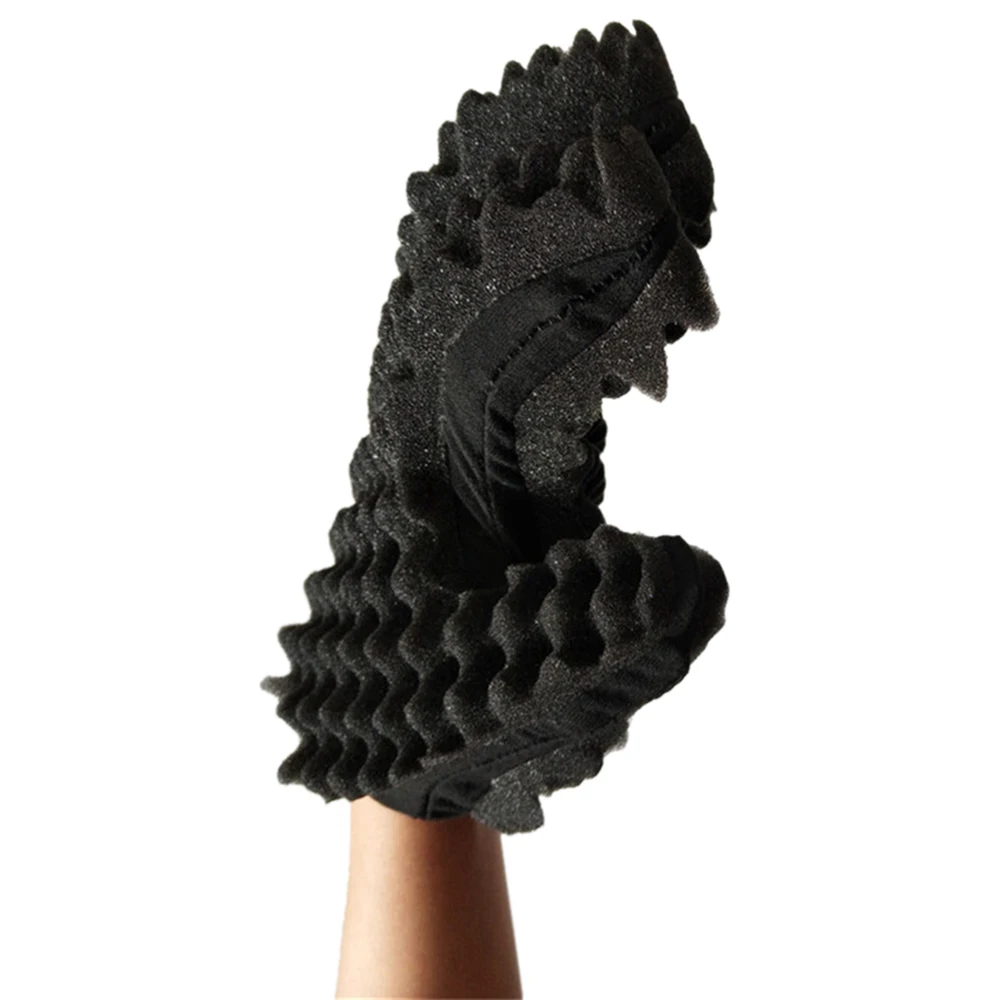 New Barber Wave Double Side Hair Brush Sponge Glove Dreads Coil Curl
