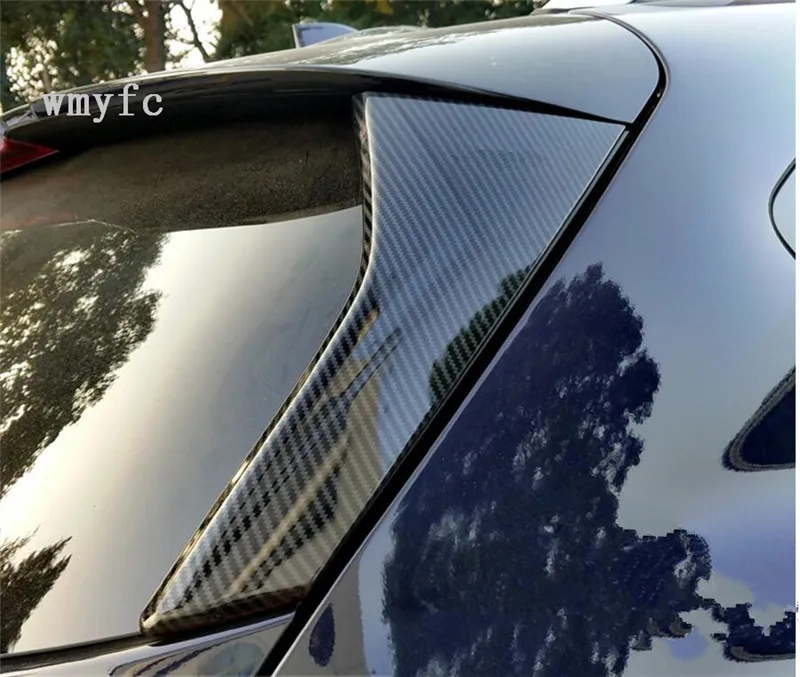 For Subaru XV 2018 Car ABS Chrome Carbon Fibre Print Exterior Both Side Rear Window Spoiler Triangle Cover Trim Auto Parts For Subaru XV 2018 Car ABS Chrome Carbon Fibre Print Exterior Both Side Rear Window Spoiler Triangle Cover Trim Auto Parts