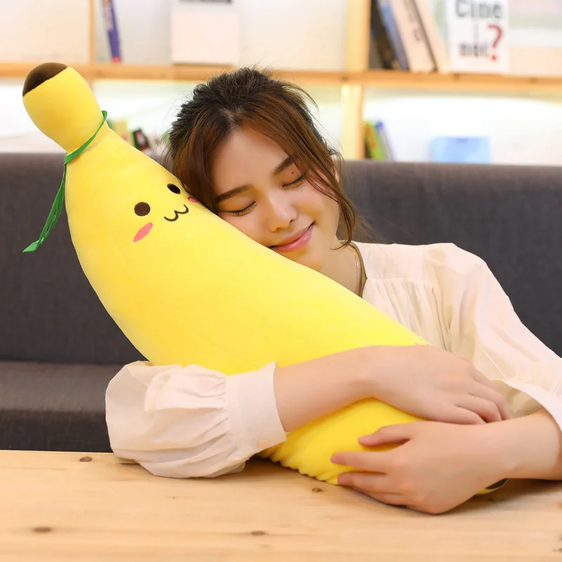 40/60/80CM Cartoon Banana Plush Toy Soft Plant Banana Pillow Super Soft Kids Toys Baby Kids Home Decoration Christmas Gift
