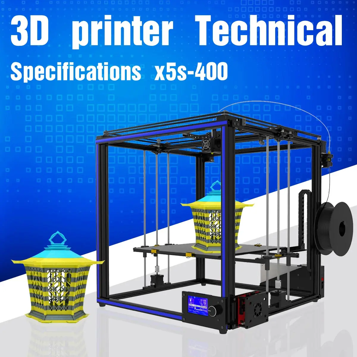 

TRONXY X5S-400 DIY Aluminum 3D Printer Kit 400*400*400mm Large Printing Size With Dual Z-axis Rod