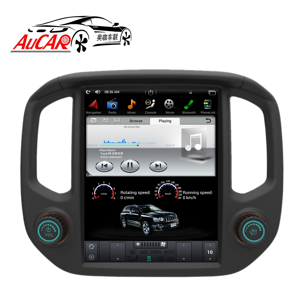 Автомобильный DVD проигрыватель AuCAR Tesla Style 12 1 дюйма Android 6 0 GPS навигация