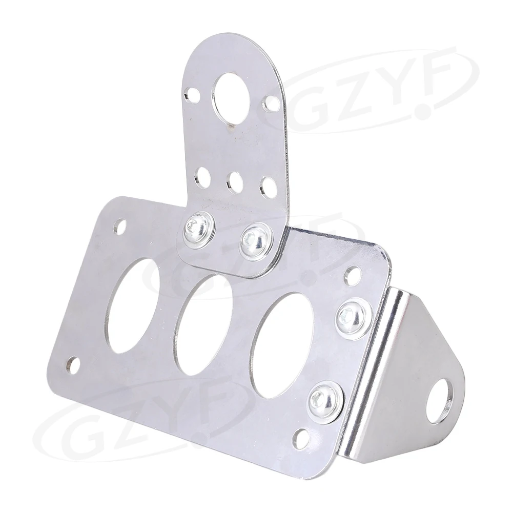   Motorcycle Side Mount Tail Light License Plate Bracket For Harley Bobber Chopper