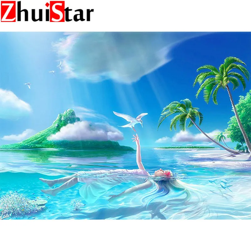 HUACAN-5D-DIY-Diamond-Painting-Full-Square-Scenic-Sea-Embroidery-Sale-Picture-Rhinestone-Diamond-Mosaic-Home