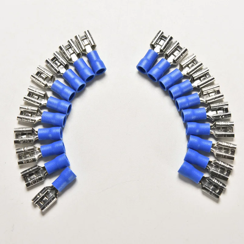 20pcs 6.3mm Female Crimping Terminals Insulated Seal Spade Wire Connector Electrical Crimp Terminal Set 14-16AWG | Обустройство дома