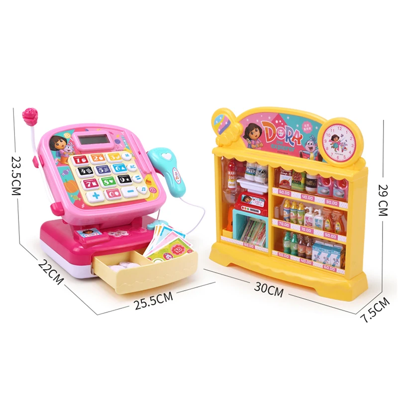 Juego de máquinas expendedoras Dora Fun 2570 p imitación supermercado registradora juguetes se escanear Tarjeta de deslizamiento para vender simulación jugar|Juguetes de comestibles|