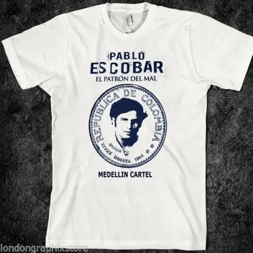 

2019 Fashion Pablo Escobar T-Shirt Medellin Cartel, Colombian Cocaine Lord Cotton Tee Hoodie