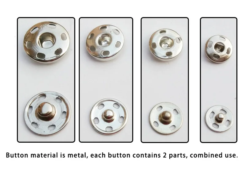 110 наборов серебристого цвета металлические кнопки для ремонта одежды пресс-Оснастка