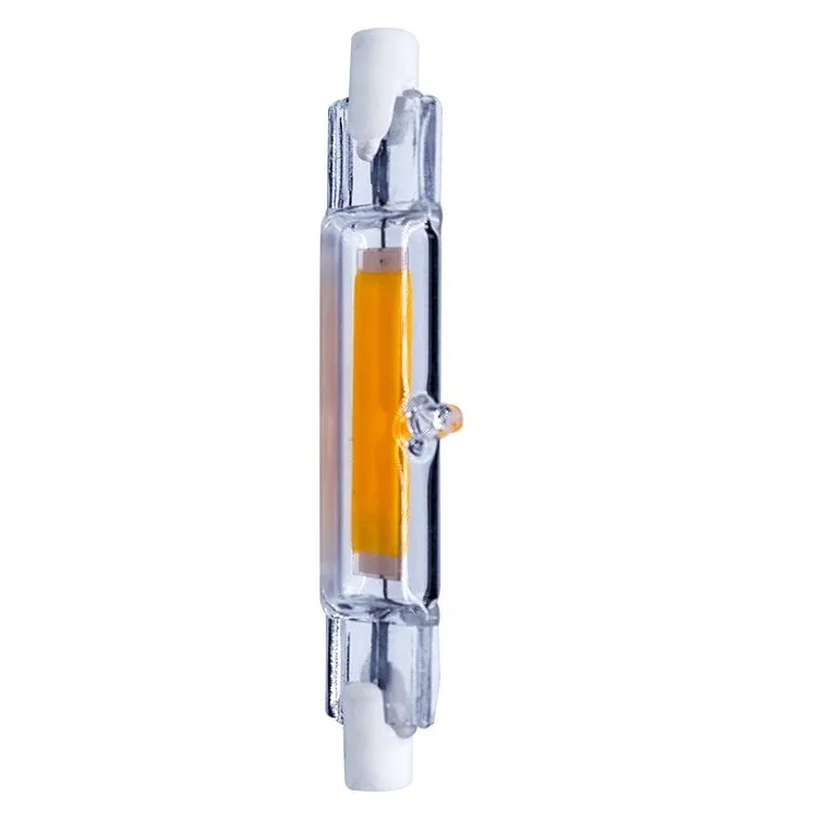 Стекло led R7S лампы светильник diimmable 5 Вт 10 Вт 78 мм 118 мм RX7S R7S пробки СИД светильник J78 J118 галогенная лампа AC220-240V