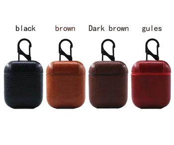 

PU Leather Earphone Case for AirPods 1 Protective Cover Skin Earphone Bluetooth Wireless Box for Apple Airpods 1 Charging Box