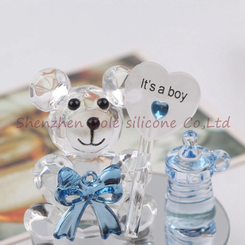 

Crystal Bear Nipple Baptism Baby Shower Souvenirs Party Christening Giveaway Gift Wedding Favors and Gifts For Guest 100 pcs