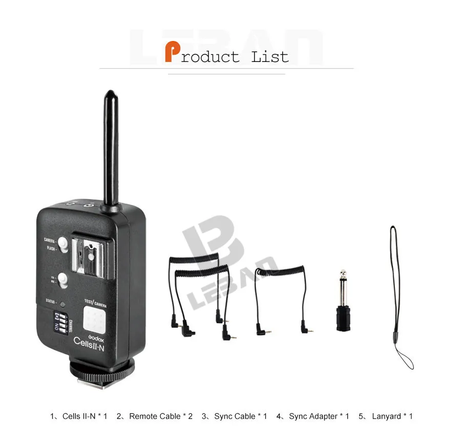 Godox wireless Cells-II Flash Trigger 1/8000 скорость дистанционного беспроводного стробоскопа студийная вспышка Speedlite Trigger для Nikon