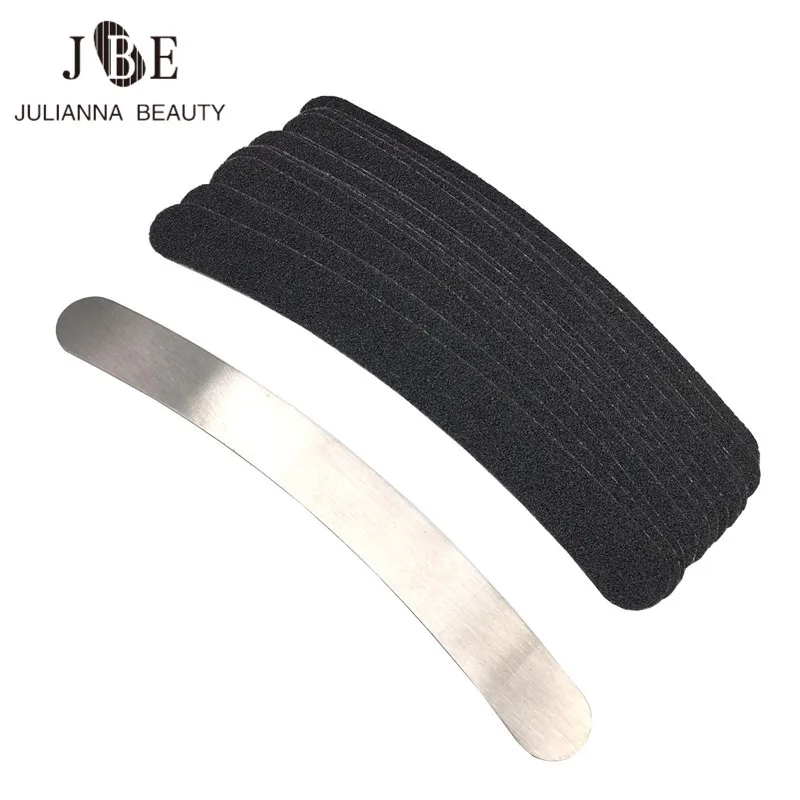 

10 pcs replacement pads nail professional file removable pads disposable nail file pads Steel Handle Sand Paper