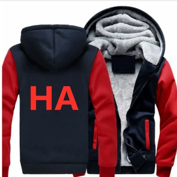 

HA Men's Hooded Customize Pattern PrintS Hoodies For Man Fashion Thicken Zipper Jackets Sportswear Warm Sweatshirts Male Coats