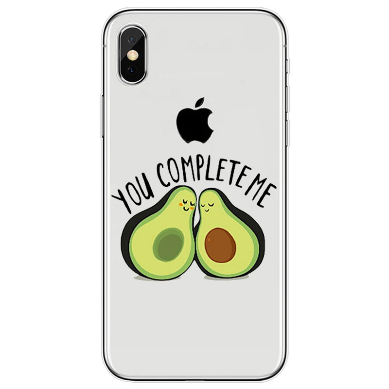 Мягкий силиконовый чехол с изображением авокадо для iPhone X XS XR MAX 5 5C 5S SE 6 6S 7 8