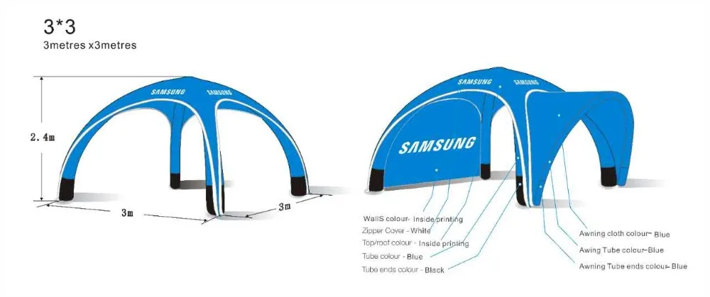 small inflatable tent for company event