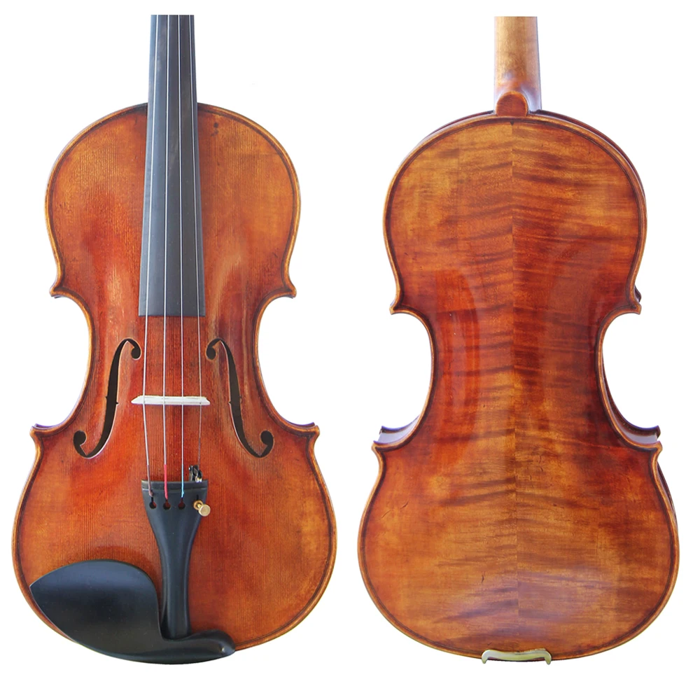 

Free Shipping Copy Guiseppe Guarneri del Gesu II 1743 Violin FPVN02 100% Handmade Oil Varnish with Foam Case Carbon Fiber Bow